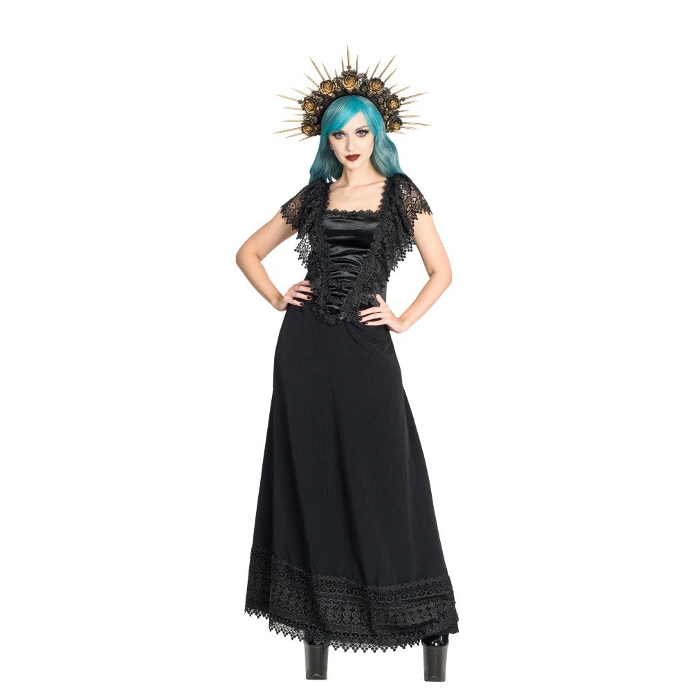 Sinister - 1271 Maxi lange jurk - Zwart